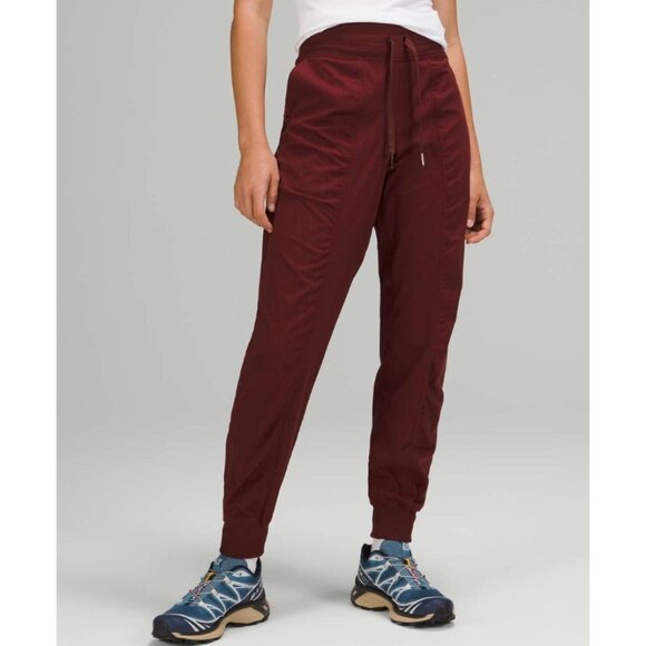 Lululemon Red Merlot Dance Studio Jogger Pants Size 4 - Picture 1 of 7